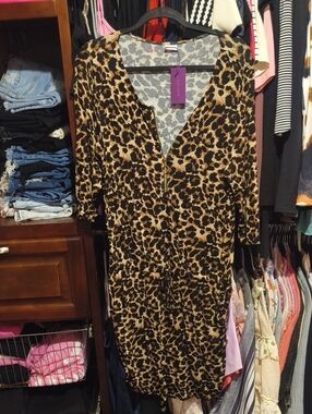 Leopard Print Lascana Dress From Victoria Secret Drop Waist With Tie Super Soft